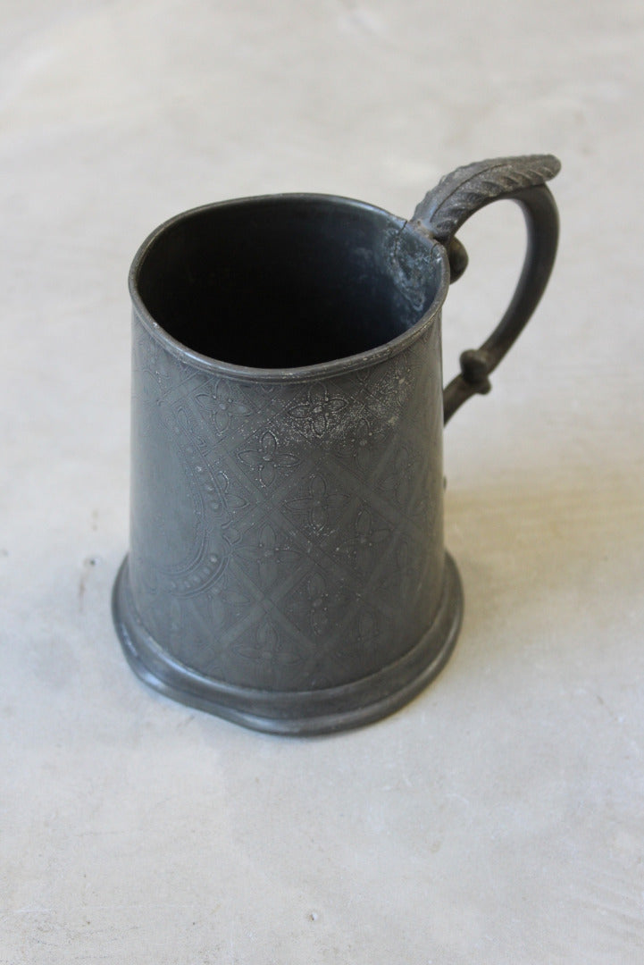 Victorian Pewter Pint Tankard - Kernow Furniture