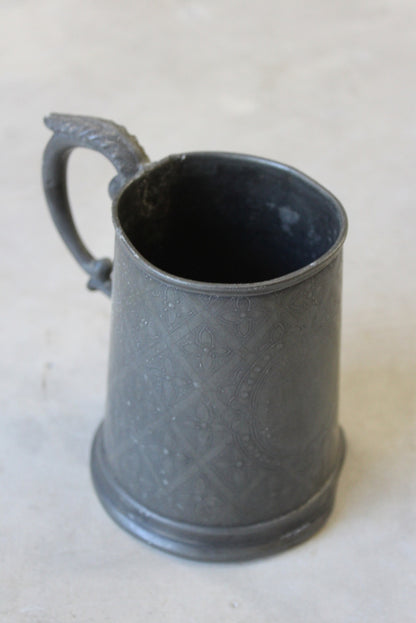 Victorian Pewter Pint Tankard - Kernow Furniture