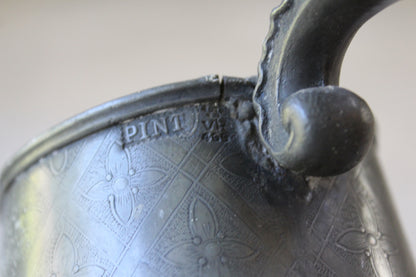 Victorian Pewter Pint Tankard - Kernow Furniture