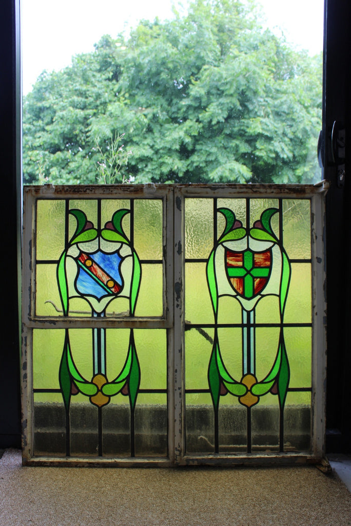 Metal Frame Stained Glass Window - Kernow Furniture