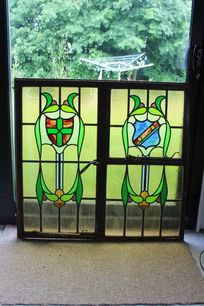 Metal Frame Stained Glass Window - Kernow Furniture