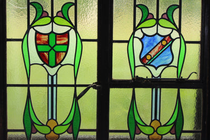 Metal Frame Stained Glass Window - Kernow Furniture