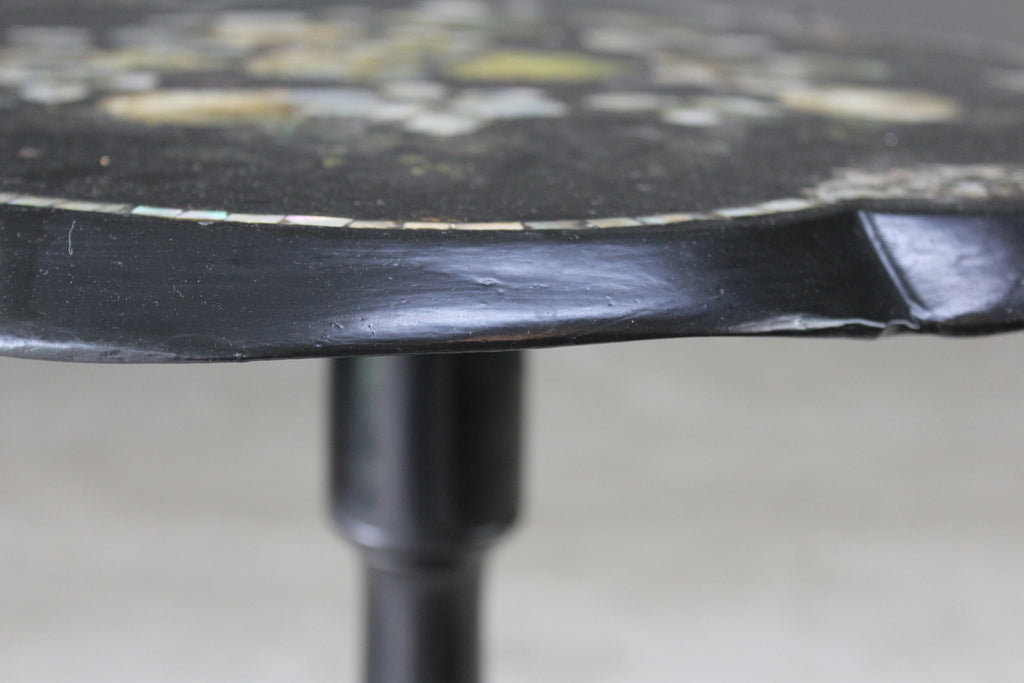 Victorian Paper Mache Tilt Top Side Table - Kernow Furniture