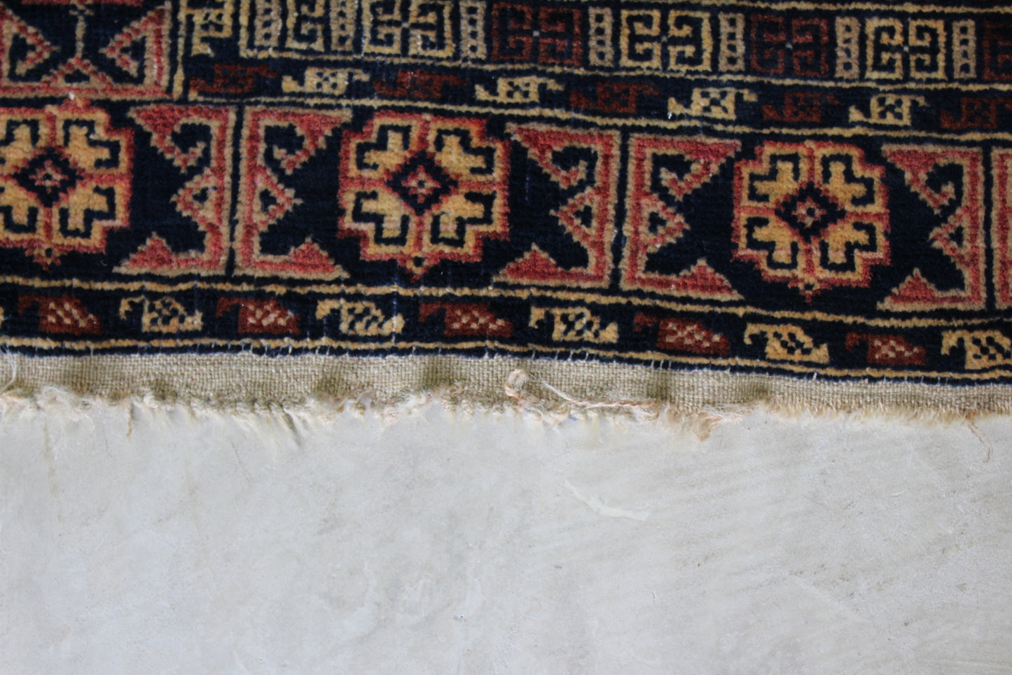 Brown & Blue Afghan Rug - Kernow Furniture