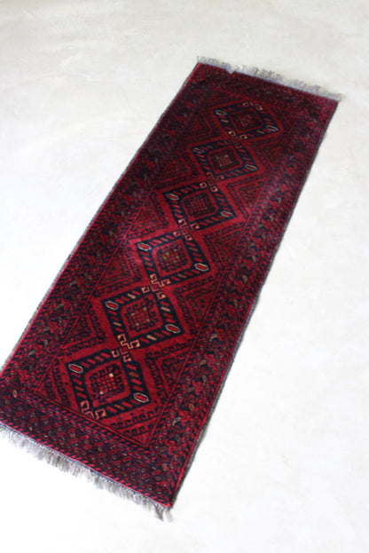 Afghan Red Wool Runner - Kernow Furniture