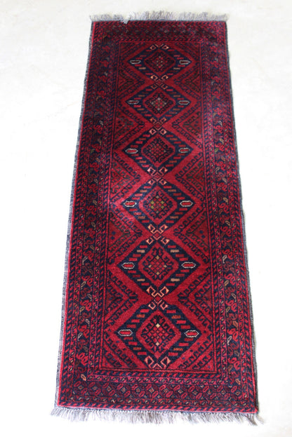 Afghan Red Wool Runner - Kernow Furniture