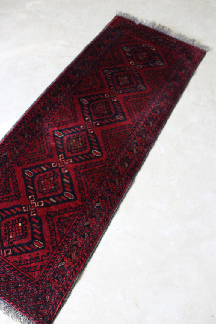 Afghan Red Wool Runner - Kernow Furniture