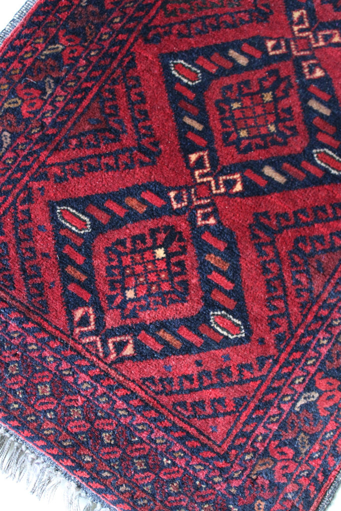 Afghan Red Wool Runner - Kernow Furniture