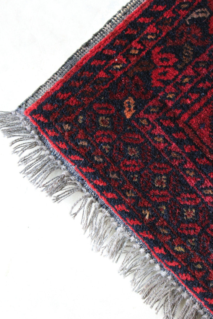 Afghan Red Wool Runner - Kernow Furniture