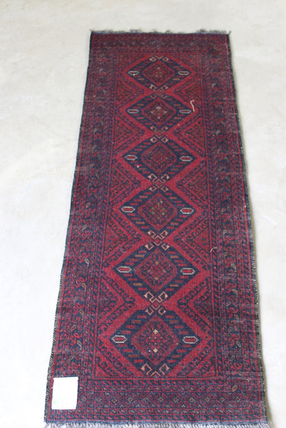 Afghan Red Wool Runner - Kernow Furniture