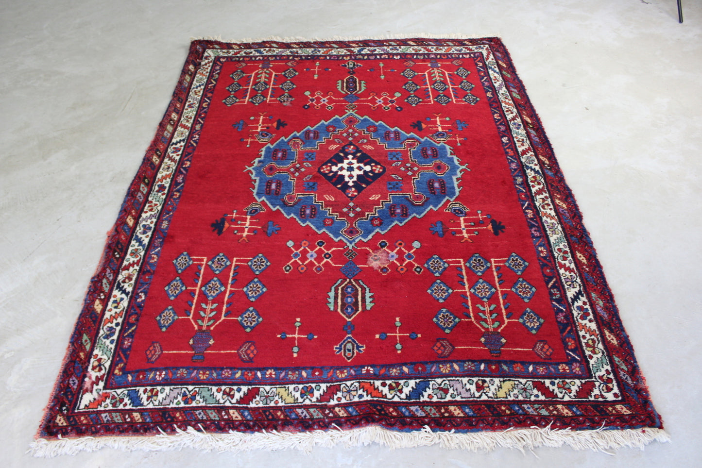 Afshar Red Rug - Kernow Furniture