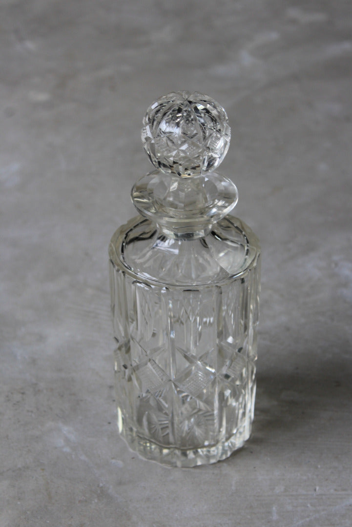 Round Cut Glass Whisky Decanter - Kernow Furniture