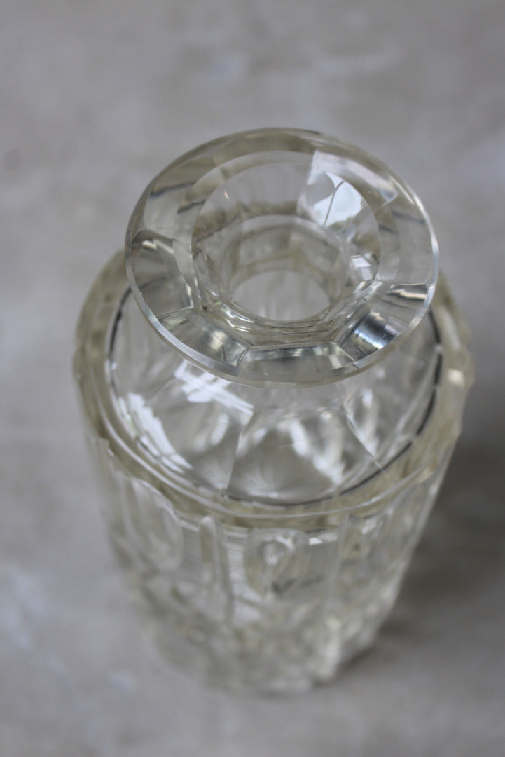 Round Cut Glass Whisky Decanter - Kernow Furniture