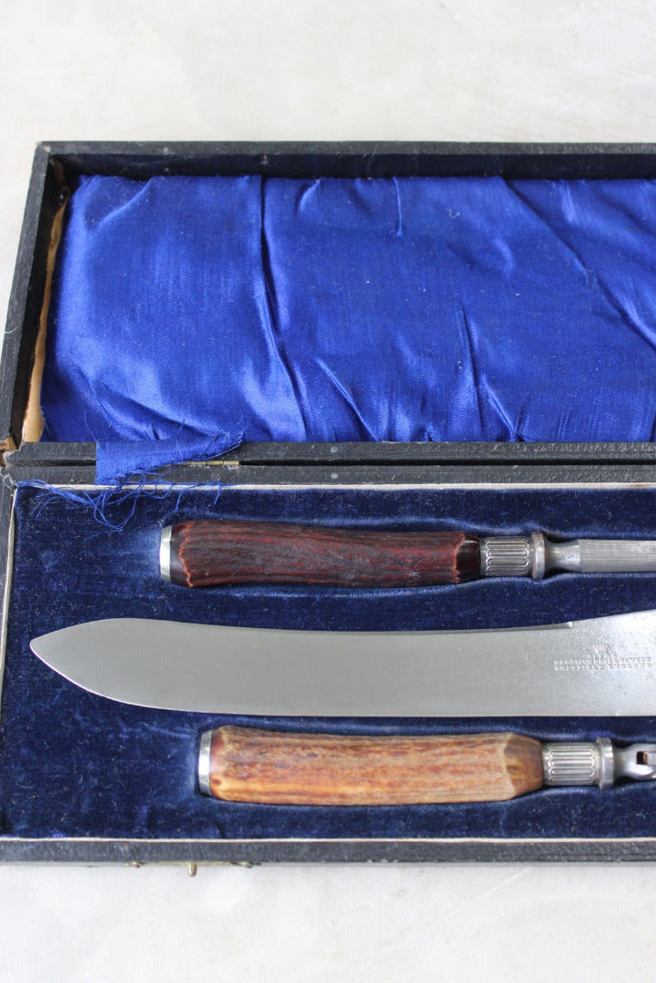 Alpha Harrison & Bros Howson Antler Carving Set - Kernow Furniture