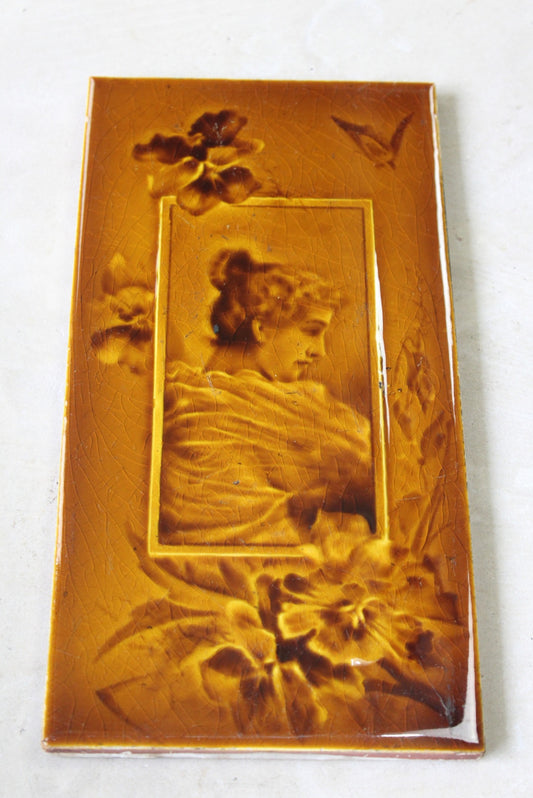 Victorian Art Nouveau Portrait Tile - Kernow Furniture