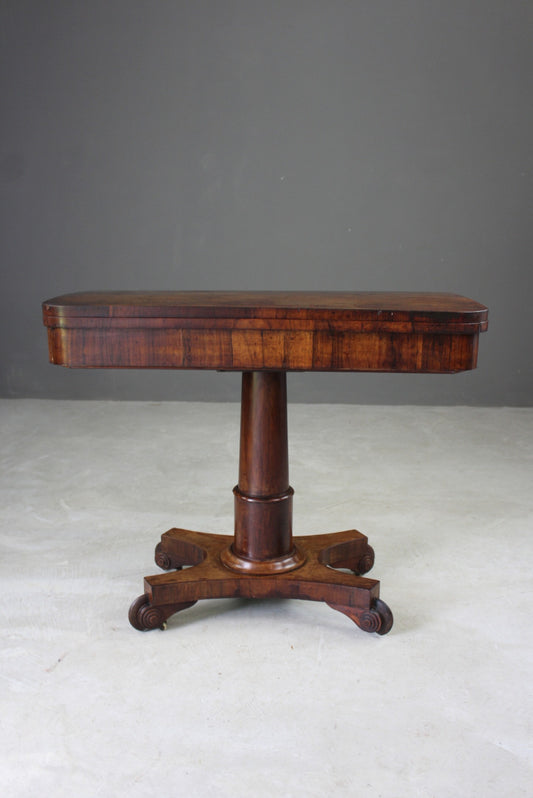 William IV Rosewood Card Table - Kernow Furniture