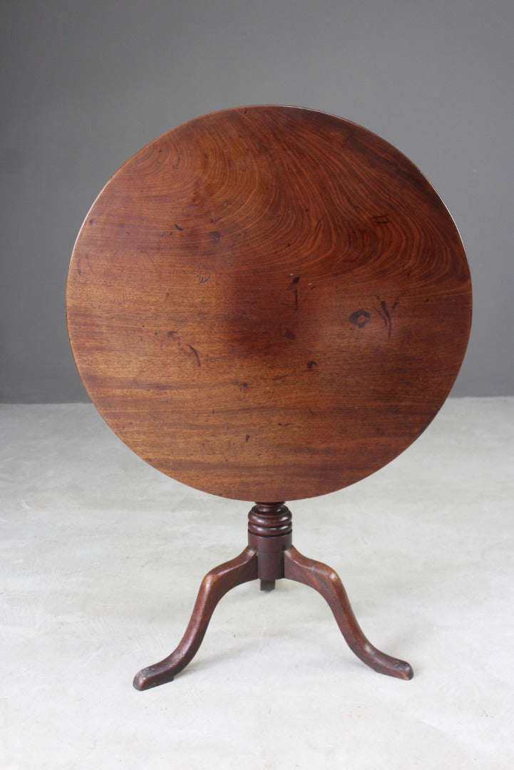 Georgian Mahogany Tilt Top Table - Kernow Furniture