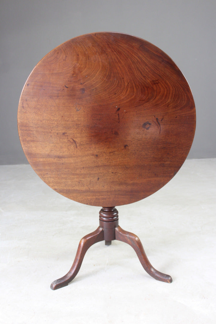 Georgian Mahogany Tilt Top Table - Kernow Furniture