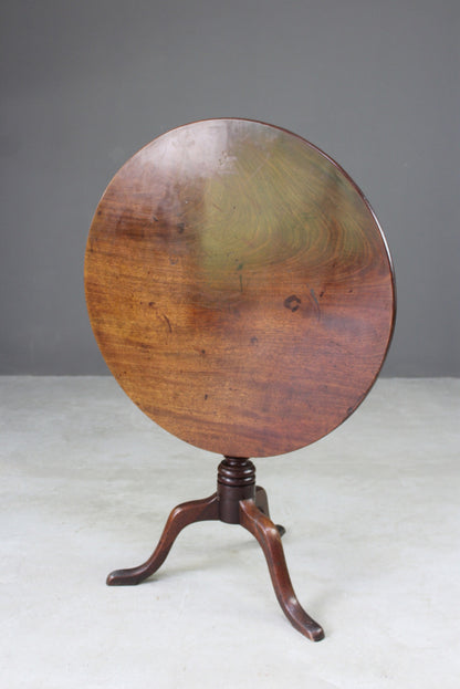 Georgian Mahogany Tilt Top Table - Kernow Furniture