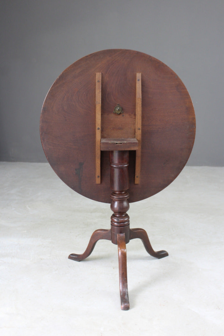 Georgian Mahogany Tilt Top Table - Kernow Furniture