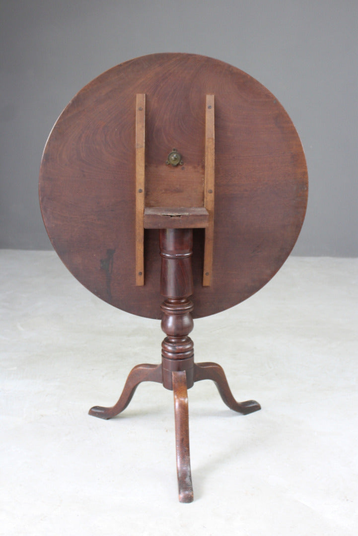 Georgian Mahogany Tilt Top Table - Kernow Furniture