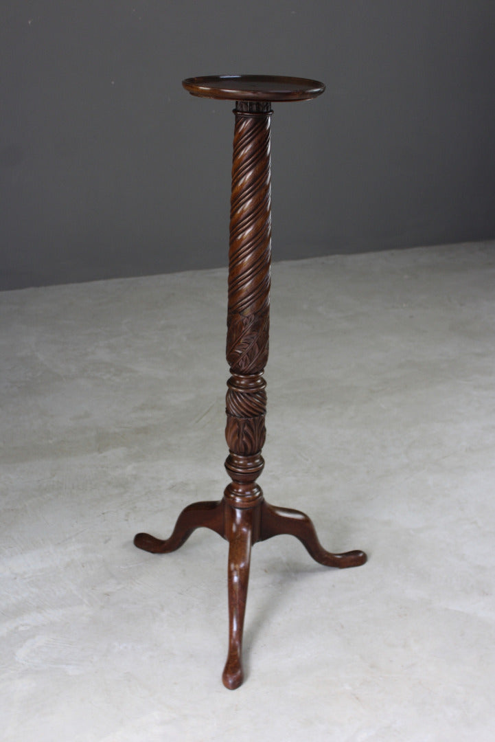 Antique Mahogany Torchere - Kernow Furniture