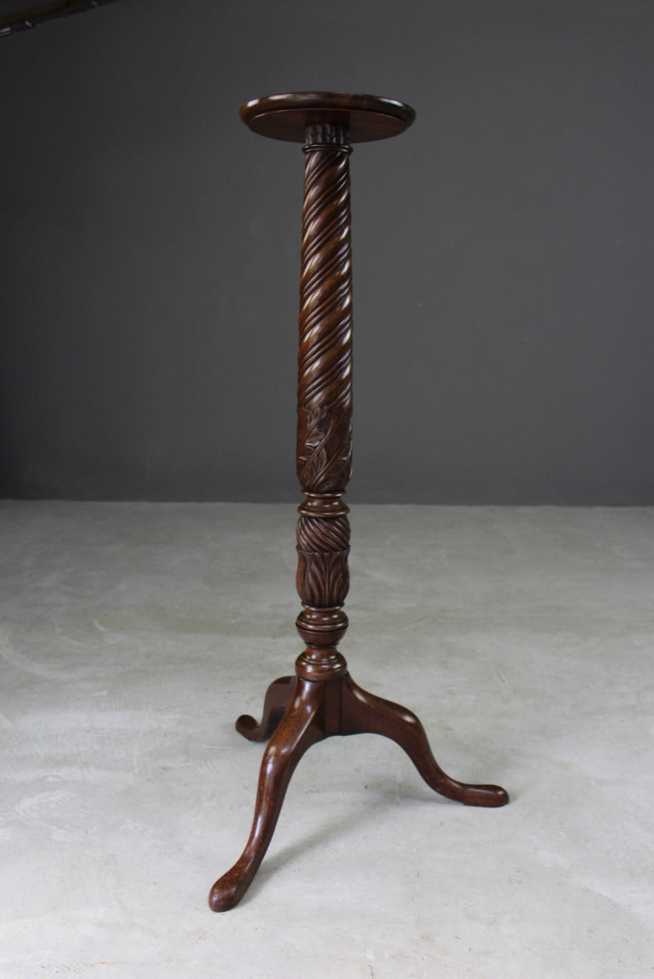 Antique Mahogany Torchere - Kernow Furniture