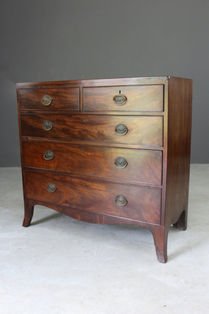 Antique Regency Mahogany Chest of Drawers - Kernow Furniture