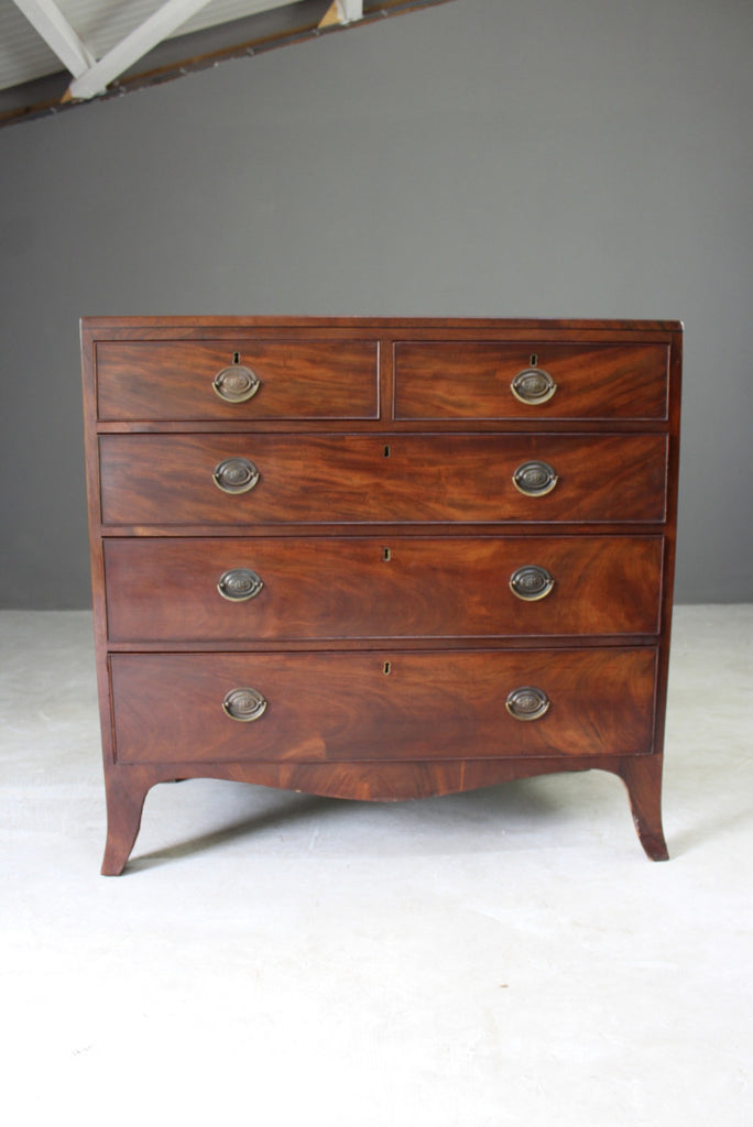 Antique Regency Mahogany Chest of Drawers - Kernow Furniture