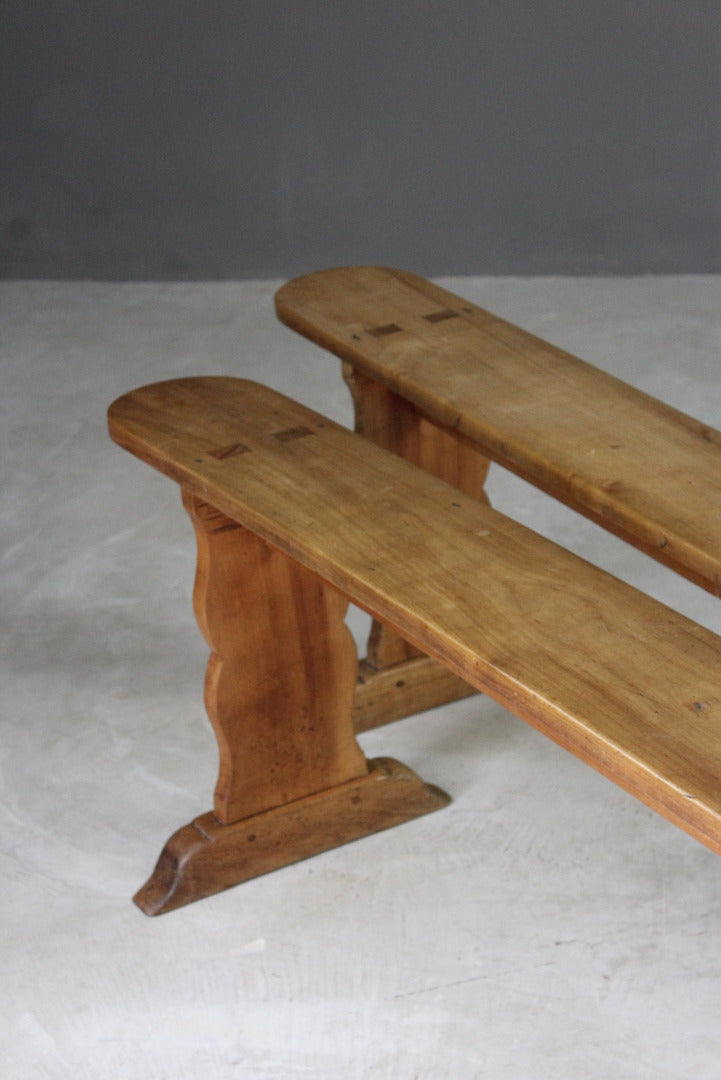 Pair French Benches - Kernow Furniture