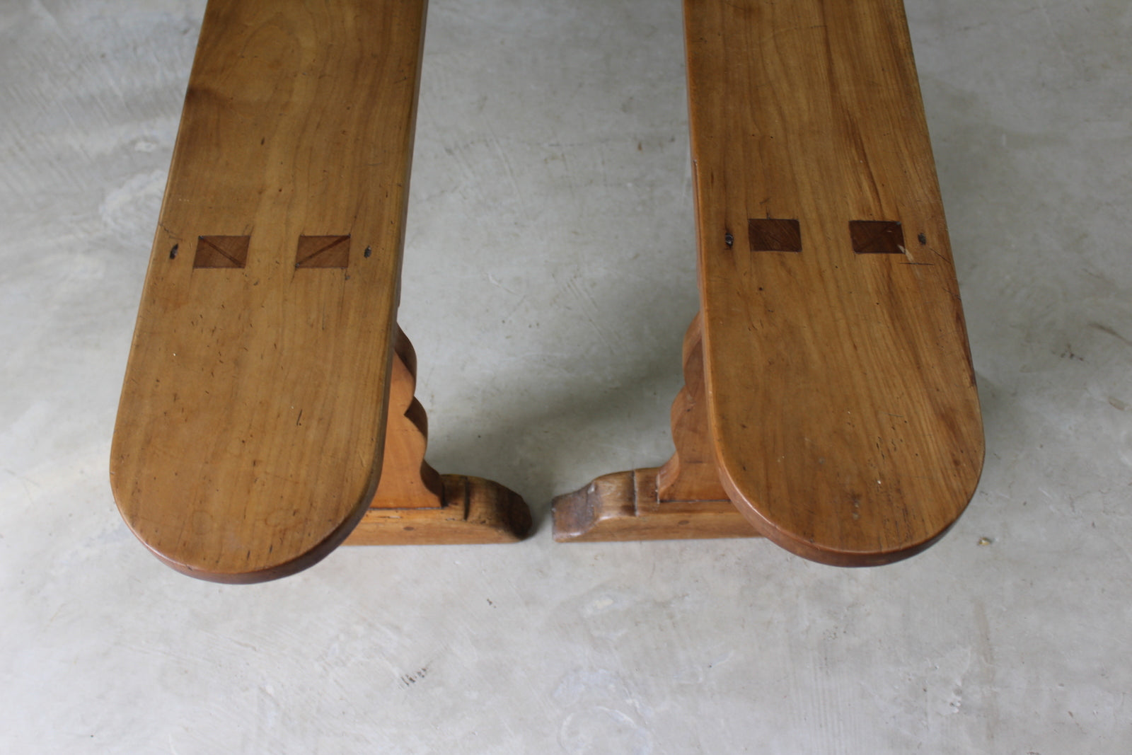 Pair French Benches - Kernow Furniture