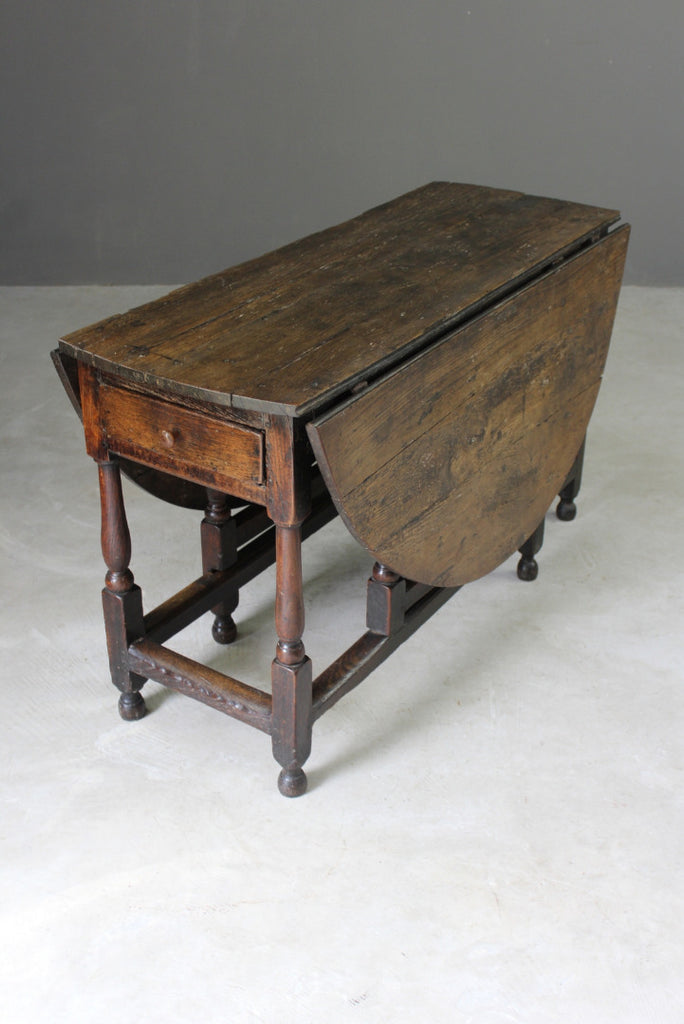 17th Century Antique Oak Gate Leg Table - Kernow Furniture