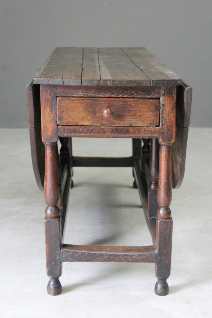 17th Century Antique Oak Gate Leg Table - Kernow Furniture