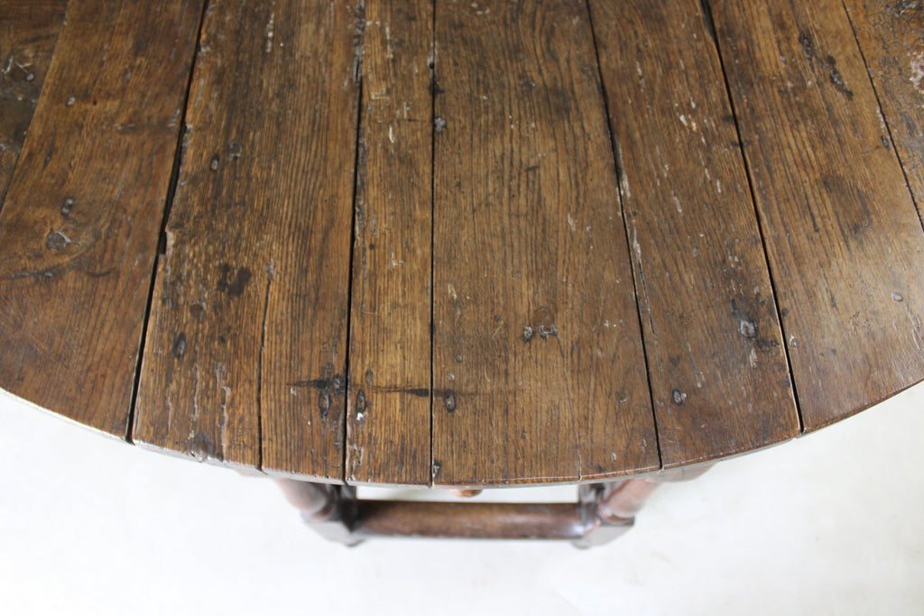 17th Century Antique Oak Gate Leg Table - Kernow Furniture
