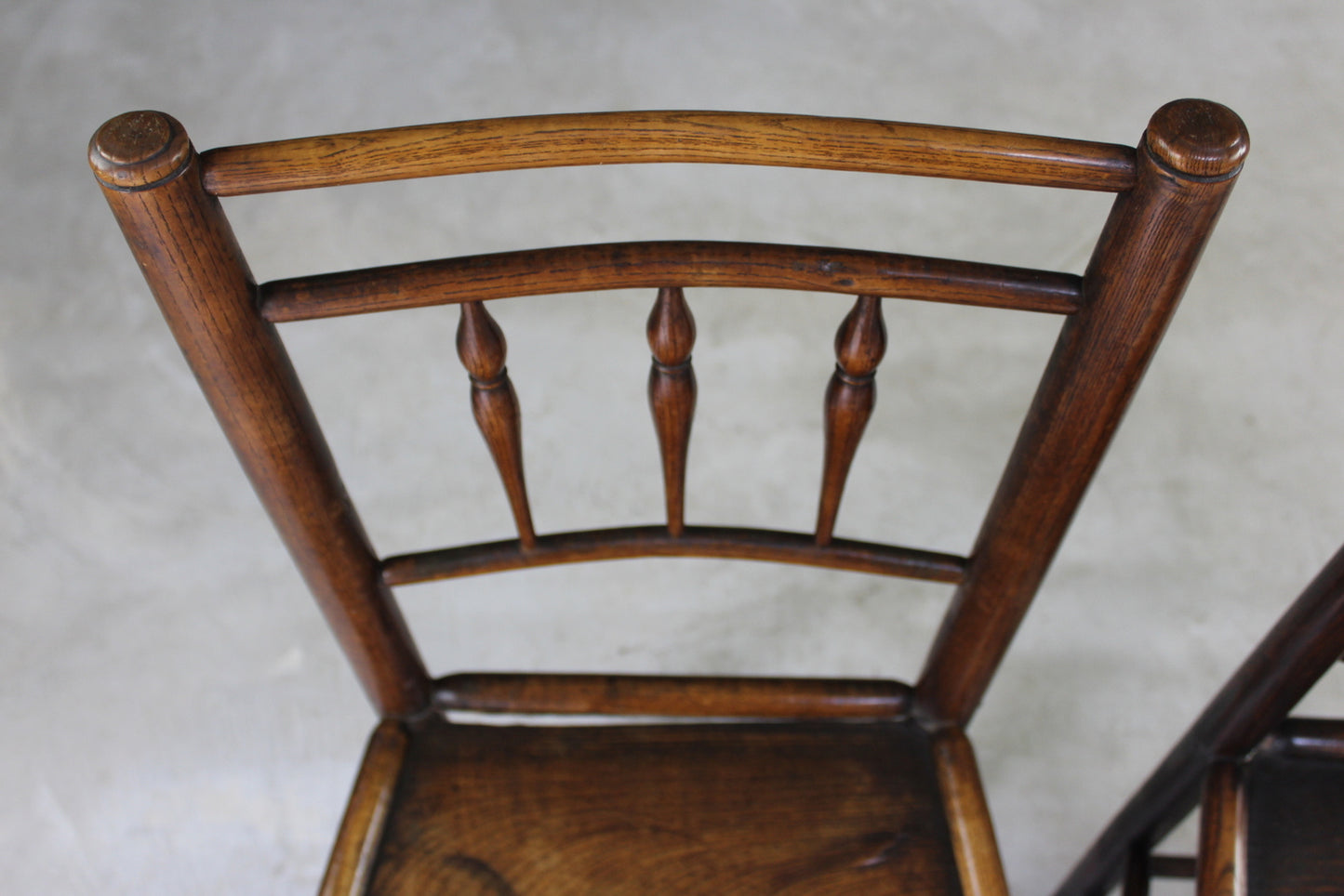 Pair Country Elm Chairs - Kernow Furniture