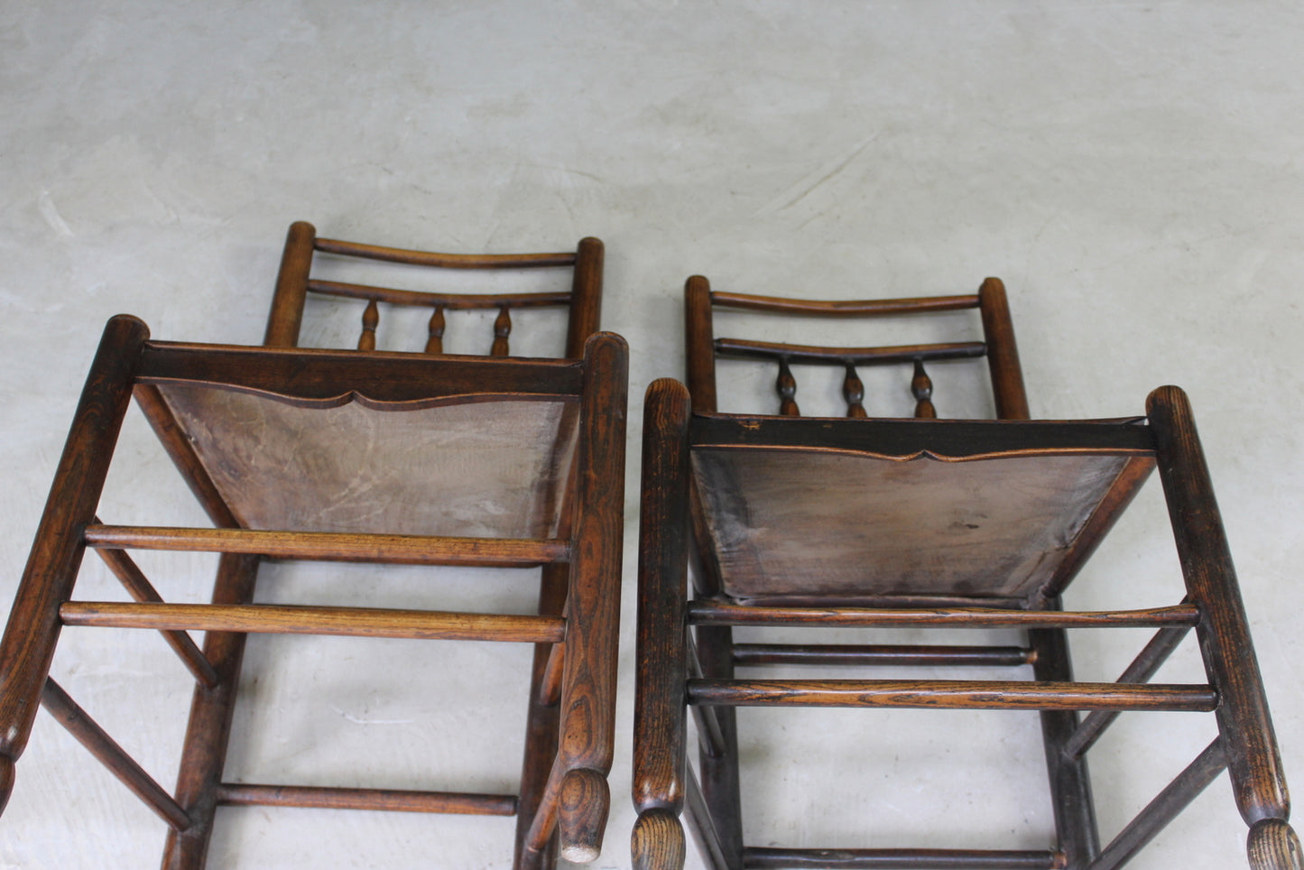 Pair Country Elm Chairs - Kernow Furniture