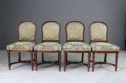 Set 4 Antique Victorian Ships Dining Chairs - Kernow Furniture