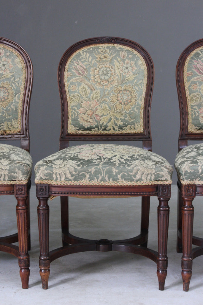 Set 4 Antique Victorian Ships Dining Chairs - Kernow Furniture