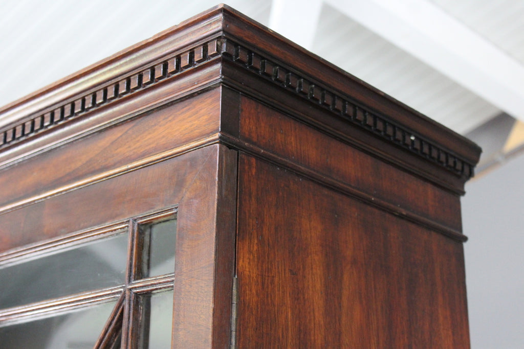 Antique Mahogany Astragal Glazed Bookcase - Kernow Furniture