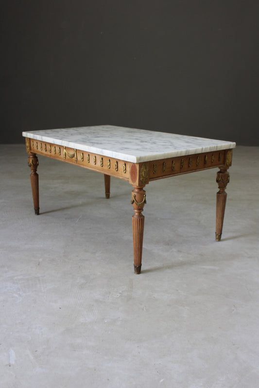 Marble French Style Coffee Table - Kernow Furniture