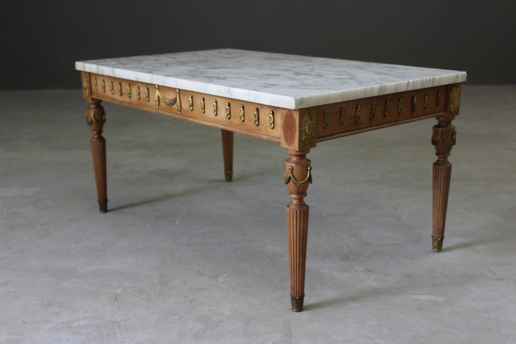 Marble French Style Coffee Table - Kernow Furniture