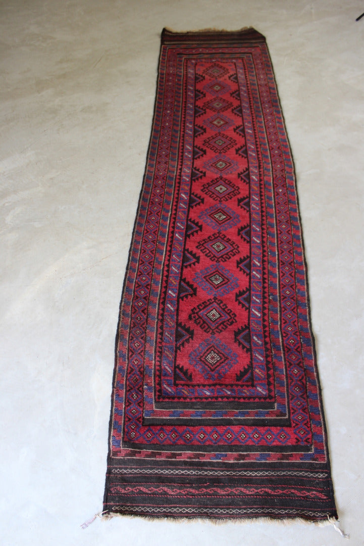 Red Afghan Wool Runner - Kernow Furniture