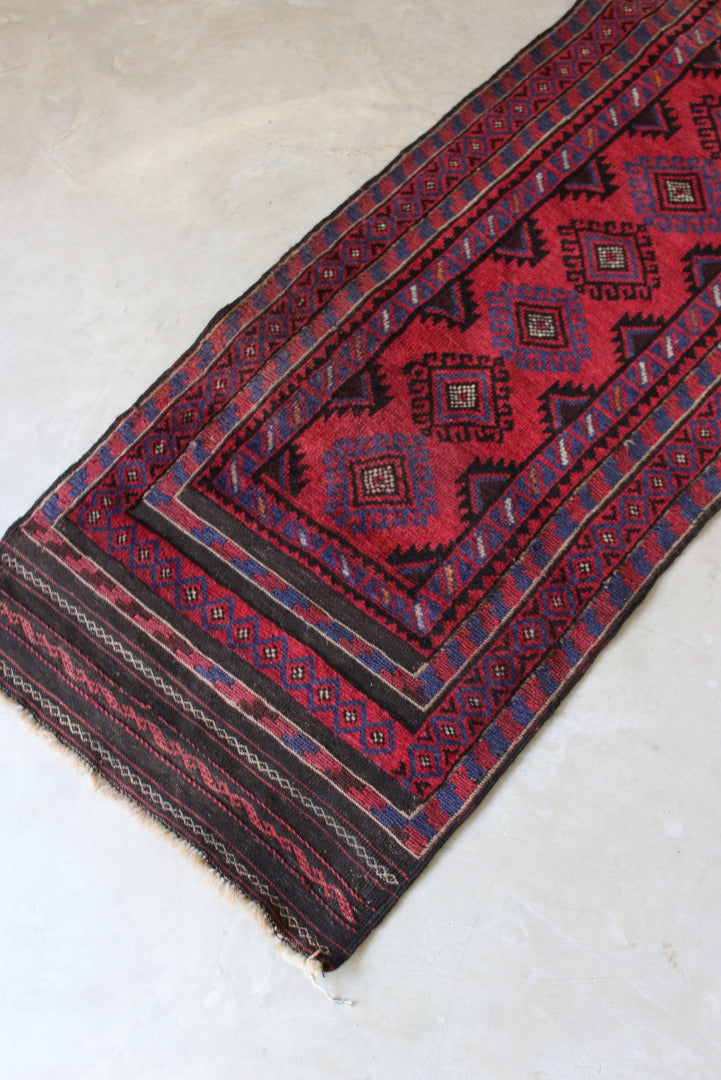 Red Afghan Wool Runner - Kernow Furniture