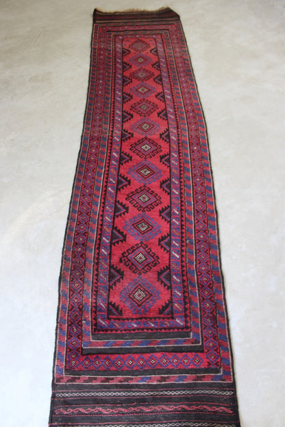 Red Afghan Wool Runner - Kernow Furniture