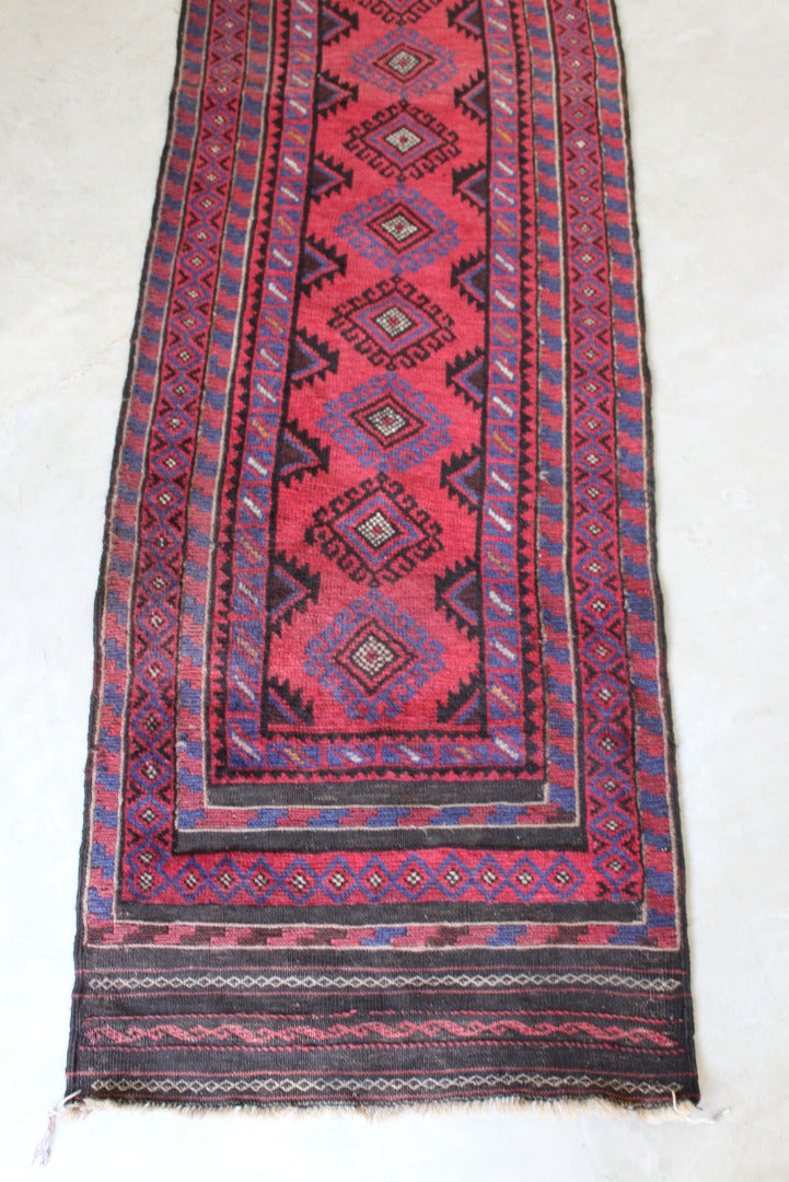 Red Afghan Wool Runner - Kernow Furniture