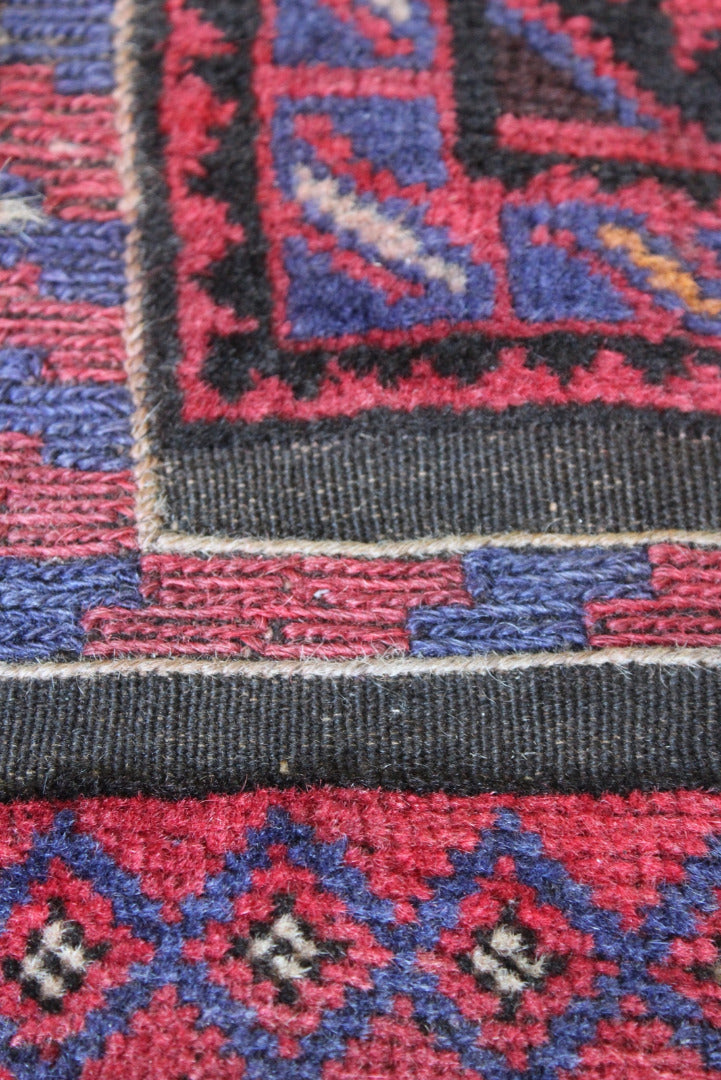 Red Afghan Wool Runner - Kernow Furniture