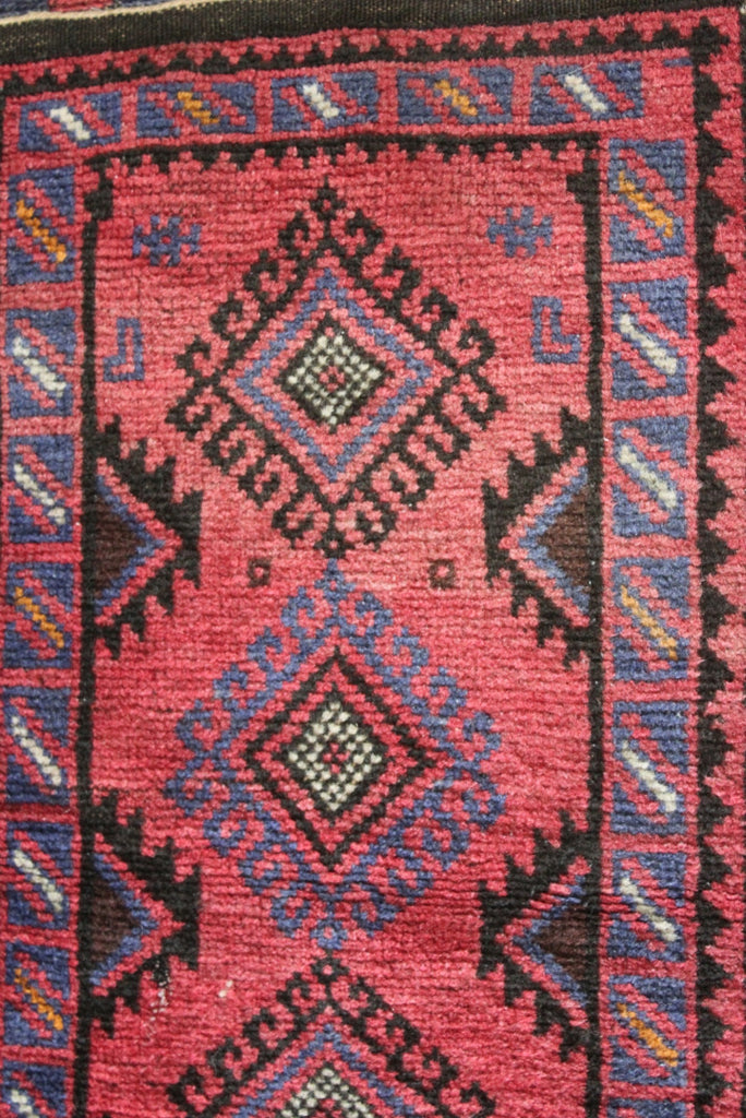 Red Afghan Wool Runner - Kernow Furniture