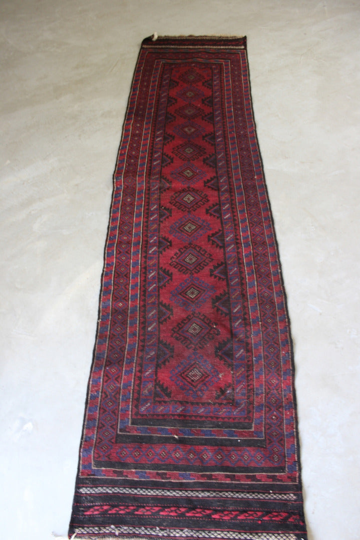 Red Afghan Wool Runner - Kernow Furniture