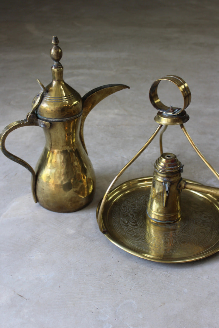 Brass Turkish Tea Kettle Tray - Kernow Furniture