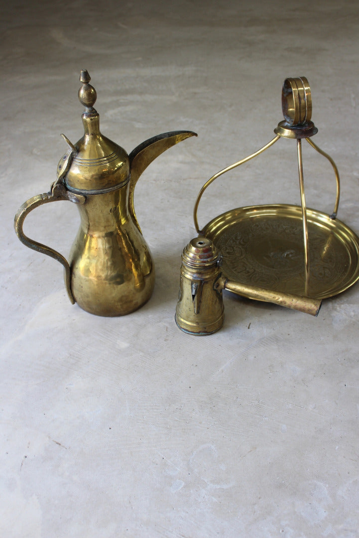 Brass Turkish Tea Kettle Tray - Kernow Furniture